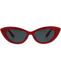 Oval Classy Designer Fashion Sunglasses Womens Oval Cateye Shades - Red (Black) - CY18DAU2DM0 $20.89