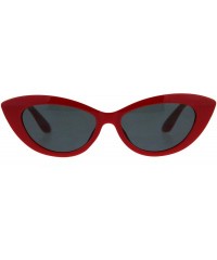 Oval Classy Designer Fashion Sunglasses Womens Oval Cateye Shades - Red (Black) - CY18DAU2DM0 $8.80