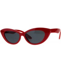 Oval Classy Designer Fashion Sunglasses Womens Oval Cateye Shades - Red (Black) - CY18DAU2DM0 $8.80