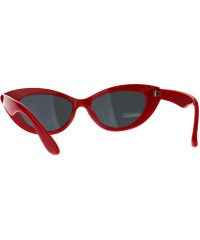 Oval Classy Designer Fashion Sunglasses Womens Oval Cateye Shades - Red (Black) - CY18DAU2DM0 $20.89