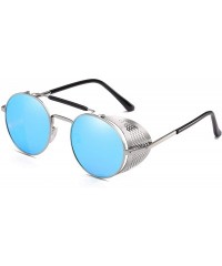 Round Sunglasses Steampunk Vintage Colored - Black - C918SRC08CM $10.30