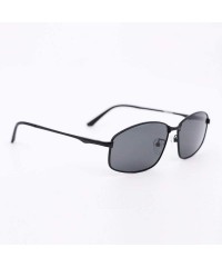 Aviator Polarized Sport Mens Sunglasses Metal Frame Driving Shades 100% UV protection - Black - CU18RYXZ2I4 $11.98