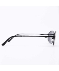 Aviator Polarized Sport Mens Sunglasses Metal Frame Driving Shades 100% UV protection - Black - CU18RYXZ2I4 $11.98