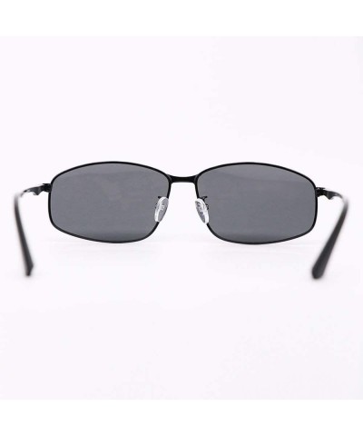 Aviator Polarized Sport Mens Sunglasses Metal Frame Driving Shades 100% UV protection - Black - CU18RYXZ2I4 $11.98