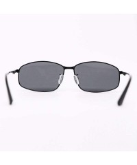 Aviator Polarized Sport Mens Sunglasses Metal Frame Driving Shades 100% UV protection - Black - CU18RYXZ2I4 $11.98