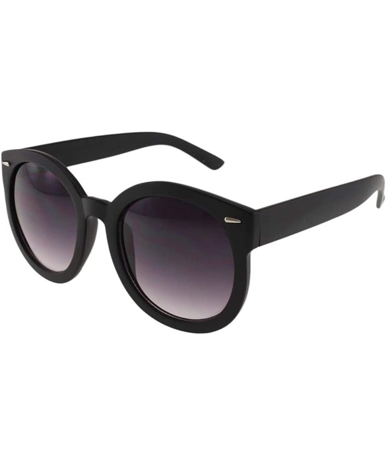 Round Addison - Classic Large Round Sunglasses - Black - CP196ROC5OZ $12.22