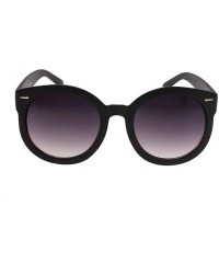 Round Addison - Classic Large Round Sunglasses - Black - CP196ROC5OZ $12.22