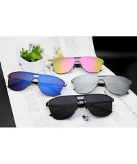 Oversized Rimless Mirrored Sunglasses Fashion Oversized for Women Men COS1113 - C4-blue - CS18W4Y2M5W $15.93