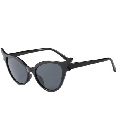 Semi-rimless Retro Vintage Style Glasses-Cat Eye Sunglasses Trendy Rapper Glasses Eyewear for Men Women - D - CU196IYG878 $18.30