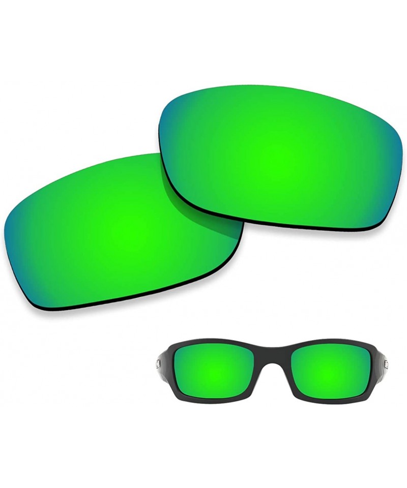 Wayfarer Polarized Lenses Replacement Fives Squared 100% UV Protection-Variety Colors - Green Mirrored - C718KONZR74 $16.11