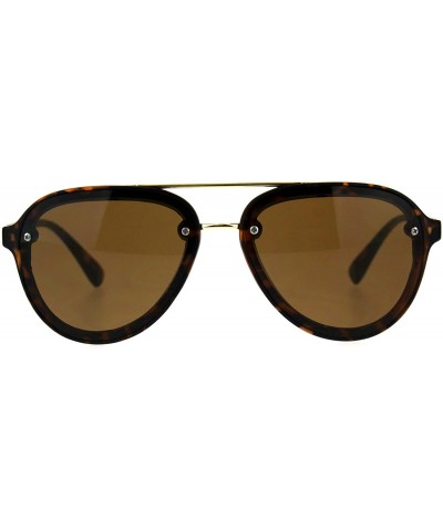 Sport Exposed Edge Plastic Racer Mens Luxury Sunglasses - Tortoise Brown - C818CX2MKZ3 $19.03