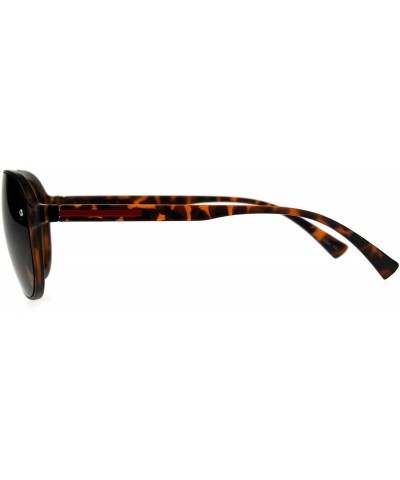 Sport Exposed Edge Plastic Racer Mens Luxury Sunglasses - Tortoise Brown - C818CX2MKZ3 $7.51