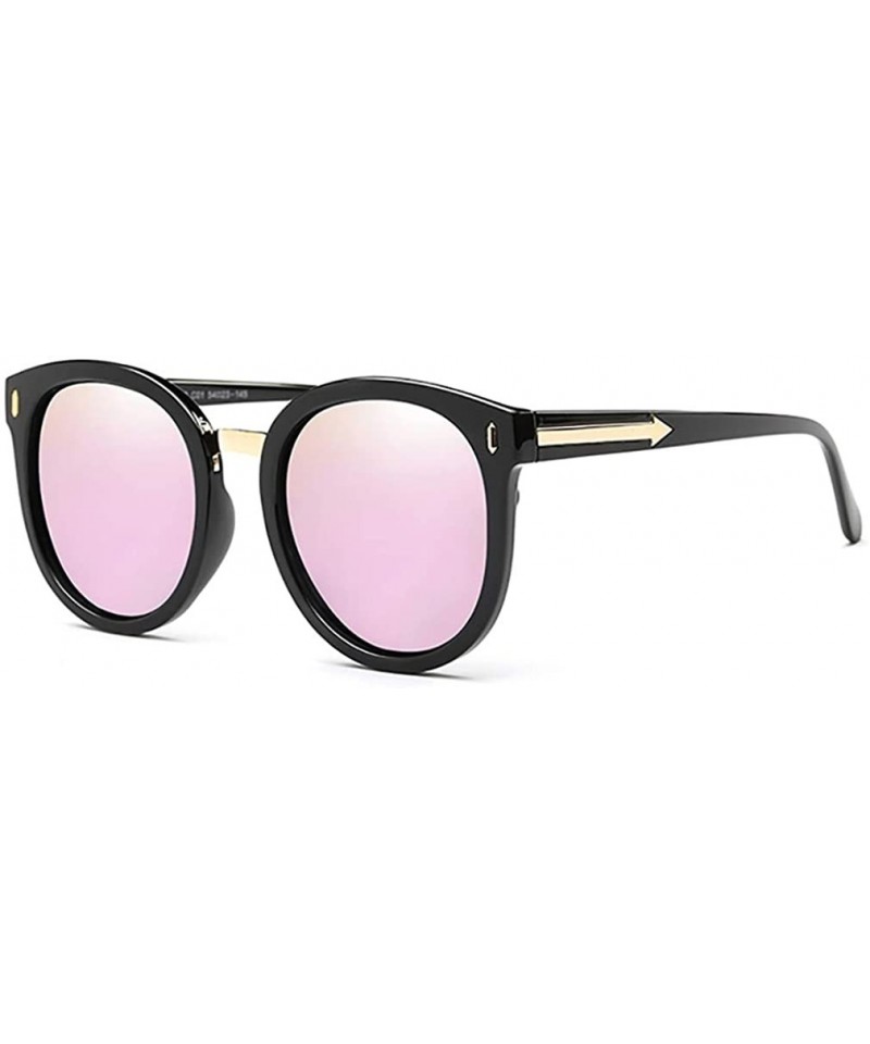 Round Cut-edge new frameless sunglasses personality net red frog mirror - Pink - CO199ETT794 $32.04