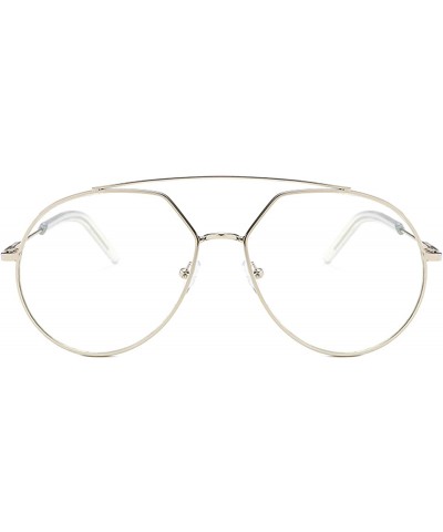 Sport Vintage Sunglasses for Women metal PC UV 400 Protection Sun glasses - Silver - CL18SAT06ZT $16.78