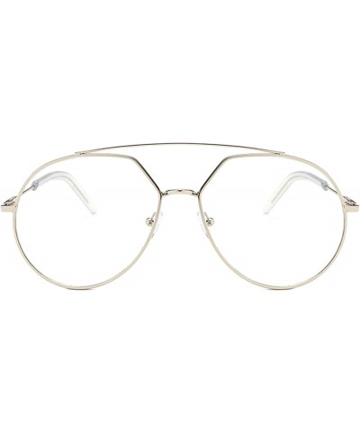 Sport Vintage Sunglasses for Women metal PC UV 400 Protection Sun glasses - Silver - CL18SAT06ZT $16.78