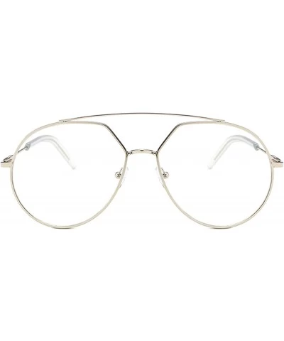 Sport Vintage Sunglasses for Women metal PC UV 400 Protection Sun glasses - Silver - CL18SAT06ZT $16.78