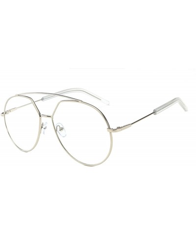 Sport Vintage Sunglasses for Women metal PC UV 400 Protection Sun glasses - Silver - CL18SAT06ZT $39.85