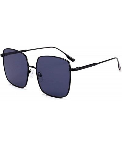 Goggle Sunglasses Retro Street Snap Big Box Sunglasses Multicolor Sunglasses Lady - C5 Silver Frame Ice Blue - CX18TMRNAXL $1...