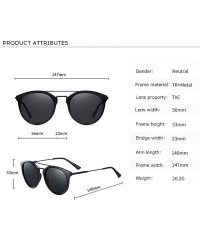 Round Vintage Round Frame Women Sunglasses TAC Polarized Lens UV400 Protection Outdoor Glasses - Leopard - CR197ZGUI2G $13.03