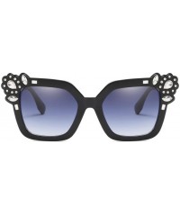 Aviator Sunglasses for Women - Neutral Cat Eye Sunglasses Fashion Rhinestone Decoration UV 400 Eyewear (Black) - Black - CK18...
