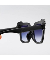 Aviator Sunglasses for Women - Neutral Cat Eye Sunglasses Fashion Rhinestone Decoration UV 400 Eyewear (Black) - Black - CK18...