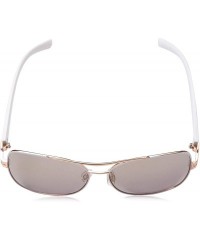 Shield R3290 Rectangular Sunglasses Rhinestone - Rose Gold & White - CS18O30DNWM $46.56