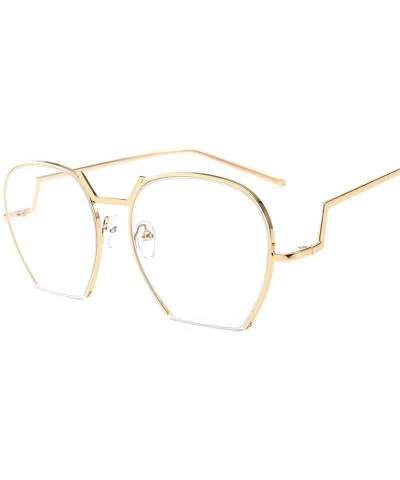 Sport Classic Retro Designer Style Sunglasses for Women Metal PC UV400 Sunglasses - Transparent - CG18SAT5OET $39.04