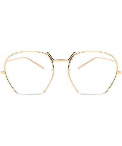Sport Classic Retro Designer Style Sunglasses for Women Metal PC UV400 Sunglasses - Transparent - CG18SAT5OET $24.84