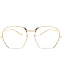 Sport Classic Retro Designer Style Sunglasses for Women Metal PC UV400 Sunglasses - Transparent - CG18SAT5OET $24.84