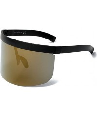 Shield Fashion Oversized Mask Shape Shield Style Sunglasses - A - CR18DXRNETR $10.22