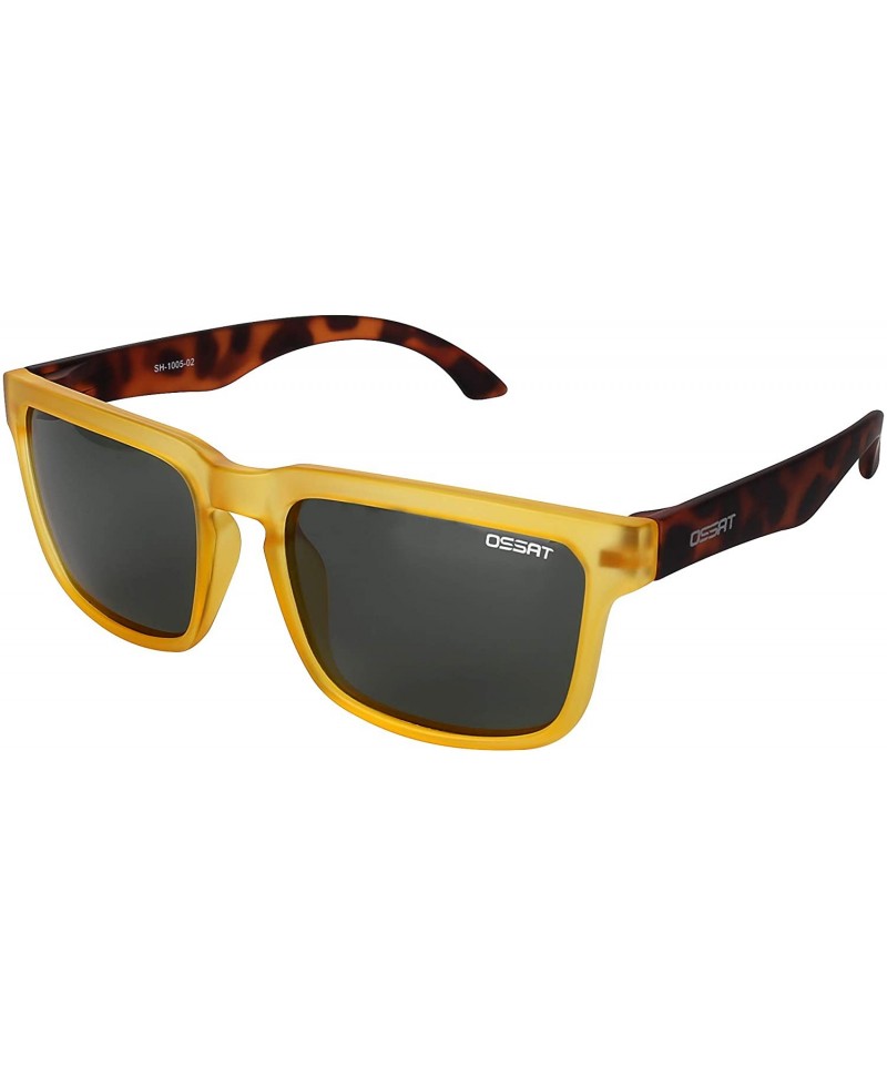 Oversized Polarized Classic Glasses Sunglasses Protective - Orange - CI18U907MAO $26.11