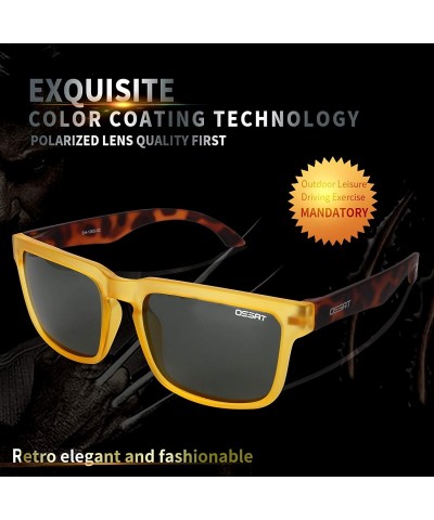 Oversized Polarized Classic Glasses Sunglasses Protective - Orange - CI18U907MAO $26.11