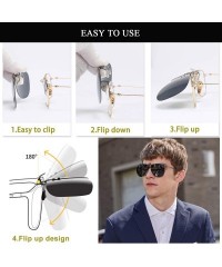 Oversized Polarized Clip-on Sunglasses Anti-Glare UV 400 Protection Cateye/Aviator Sun Glasses Clip On Prescription Glasses -...