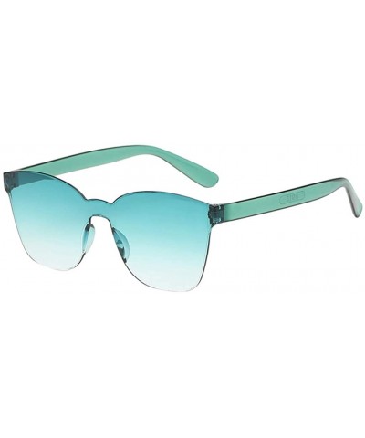 Semi-rimless Unisex Fashion No Frame Clear Sunglasses Sexy Retro Sunglasses Women Sunglasses - G - CH196IZ59IW $11.46