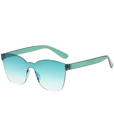 Semi-rimless Unisex Fashion No Frame Clear Sunglasses Sexy Retro Sunglasses Women Sunglasses - G - CH196IZ59IW $17.54