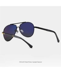 Aviator Men Polarized Aviator Sunglasses Premium Military Style Classic Driving 90084 - Gold Grey - C218X895ZEW $14.97