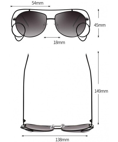 Goggle Women Men Steampunk Sunglasses Designer Unique Eyewear Metal Frame Glasses Sun Glasses UV400 Eyeglasses - 2 - CI18Y7DL...