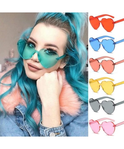 Sport Fashion Heart Shaped Sunglasses Integrated Protection - CA18QXLWT2C $10.24