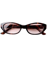 Cat Eye Womens Anti-Blue Light Small Cat Eye Cute Reading Glasses - Leopard Frame/Tea Lenses - C718XS23MU2 $13.78