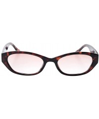 Cat Eye Womens Anti-Blue Light Small Cat Eye Cute Reading Glasses - Leopard Frame/Tea Lenses - C718XS23MU2 $13.78