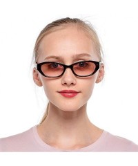 Cat Eye Womens Anti-Blue Light Small Cat Eye Cute Reading Glasses - Leopard Frame/Tea Lenses - C718XS23MU2 $13.78