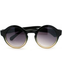 Round Unisex Round Keyhole Sunglasses Vintage Retro Circle Frame - Black Brown - CF11S4XQUV5 $18.24
