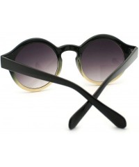Round Unisex Round Keyhole Sunglasses Vintage Retro Circle Frame - Black Brown - CF11S4XQUV5 $17.99