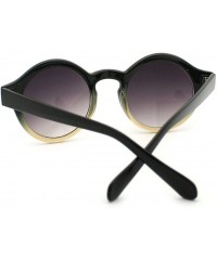 Round Unisex Round Keyhole Sunglasses Vintage Retro Circle Frame - Black Brown - CF11S4XQUV5 $7.89