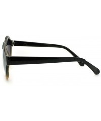Round Unisex Round Keyhole Sunglasses Vintage Retro Circle Frame - Black Brown - CF11S4XQUV5 $18.24