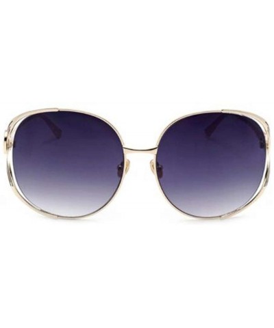 Aviator 2019 new retro sunglasses - ladies big frame metal frame sunglasses wild sunglasses - A - CC18SK26WKO $37.28