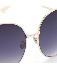 Aviator 2019 new retro sunglasses - ladies big frame metal frame sunglasses wild sunglasses - A - CC18SK26WKO $37.28