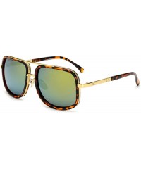 Oversized Oversized Men Sunglasses - Leopard Gold - CB18HLH6ZI0 $14.33