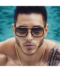 Oversized Oversized Men Sunglasses - Leopard Gold - CB18HLH6ZI0 $14.33