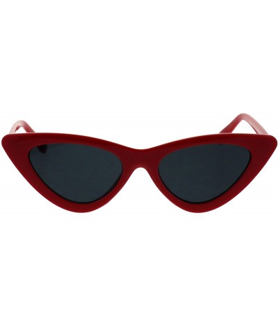 Cat Eye Womens Retro Classic Cat Eye Plastic Mod Sunglasses - Red Black - CT18EK2O7RZ $19.52